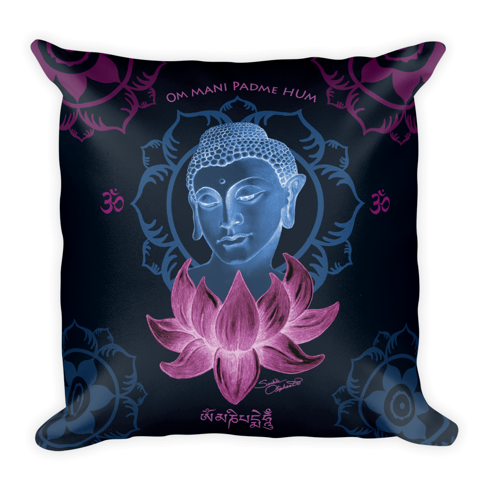 Buddha with Lotus Basic Pillow