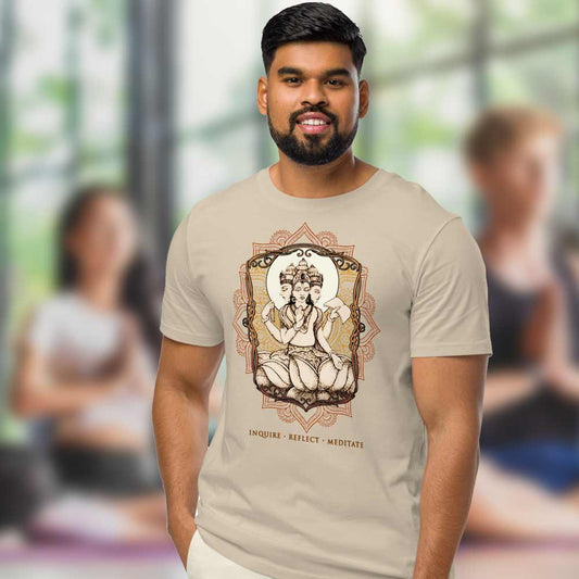 Inquire Reflect Meditate Unisex organic mid-light t-shirt